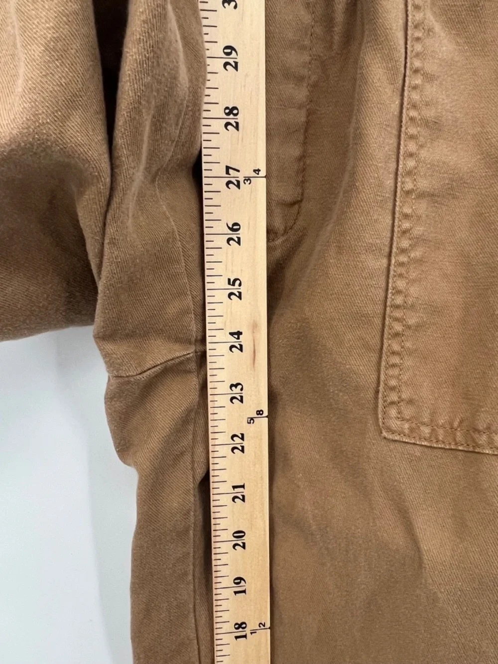 Banana Republic Sz M Brown/Tan Linen Blend Elastic Waist Pull On Cropped Pants